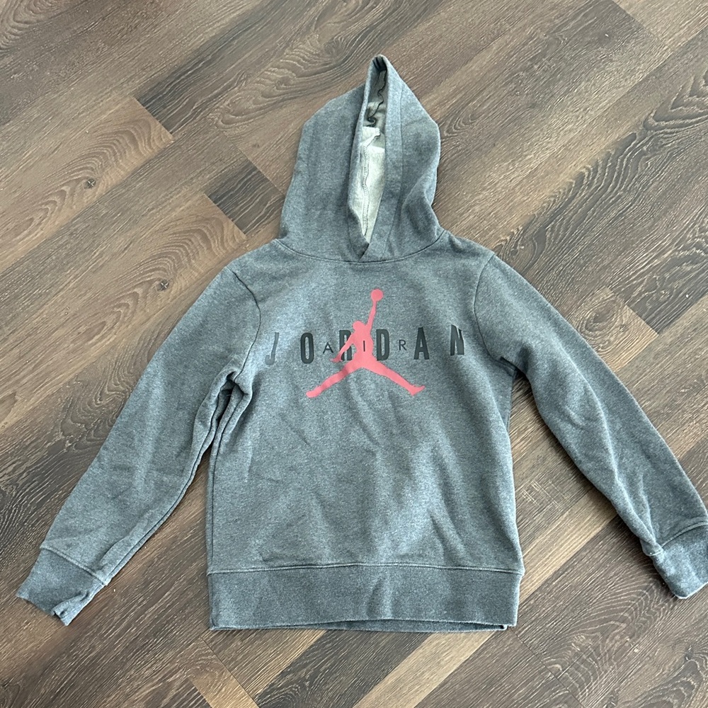 Jordan Gray Sweater with Pink Logo